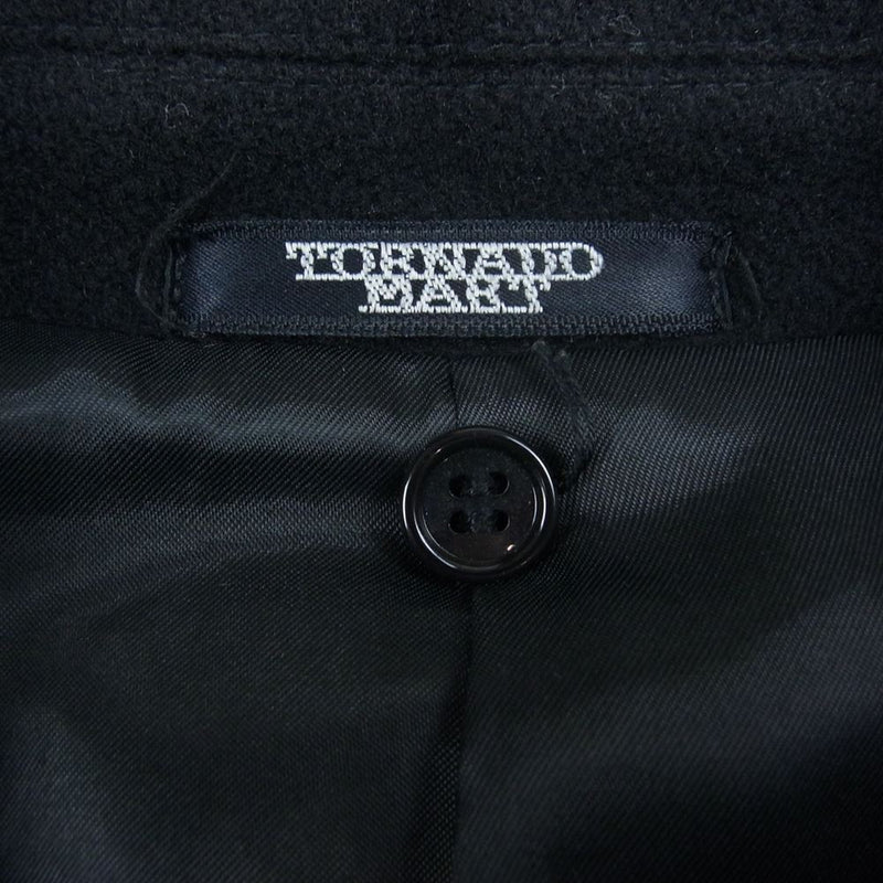 TORNADO MART トルネードマート TC-0525 ウール 比翼 ステンカラーコート ブラック系 M【中古】