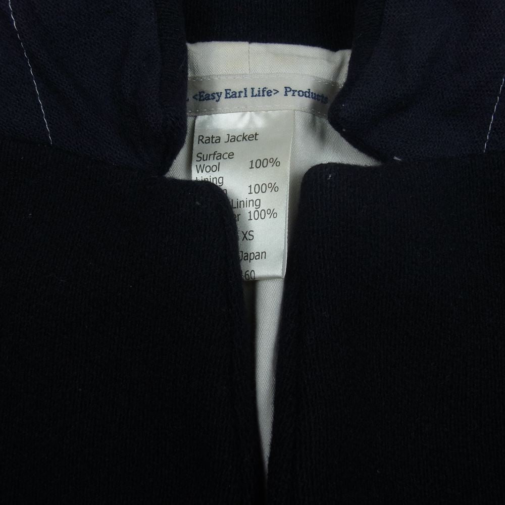 EEL イール E-14160 RATA JACKET ラタ ジャケット ウール100％ ネイビー系 XS【中古】