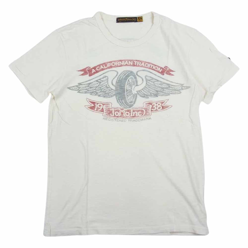 ジョンソンモータース PRINT TEE プリント Tシャツ オフホワイト系 XS【中古】