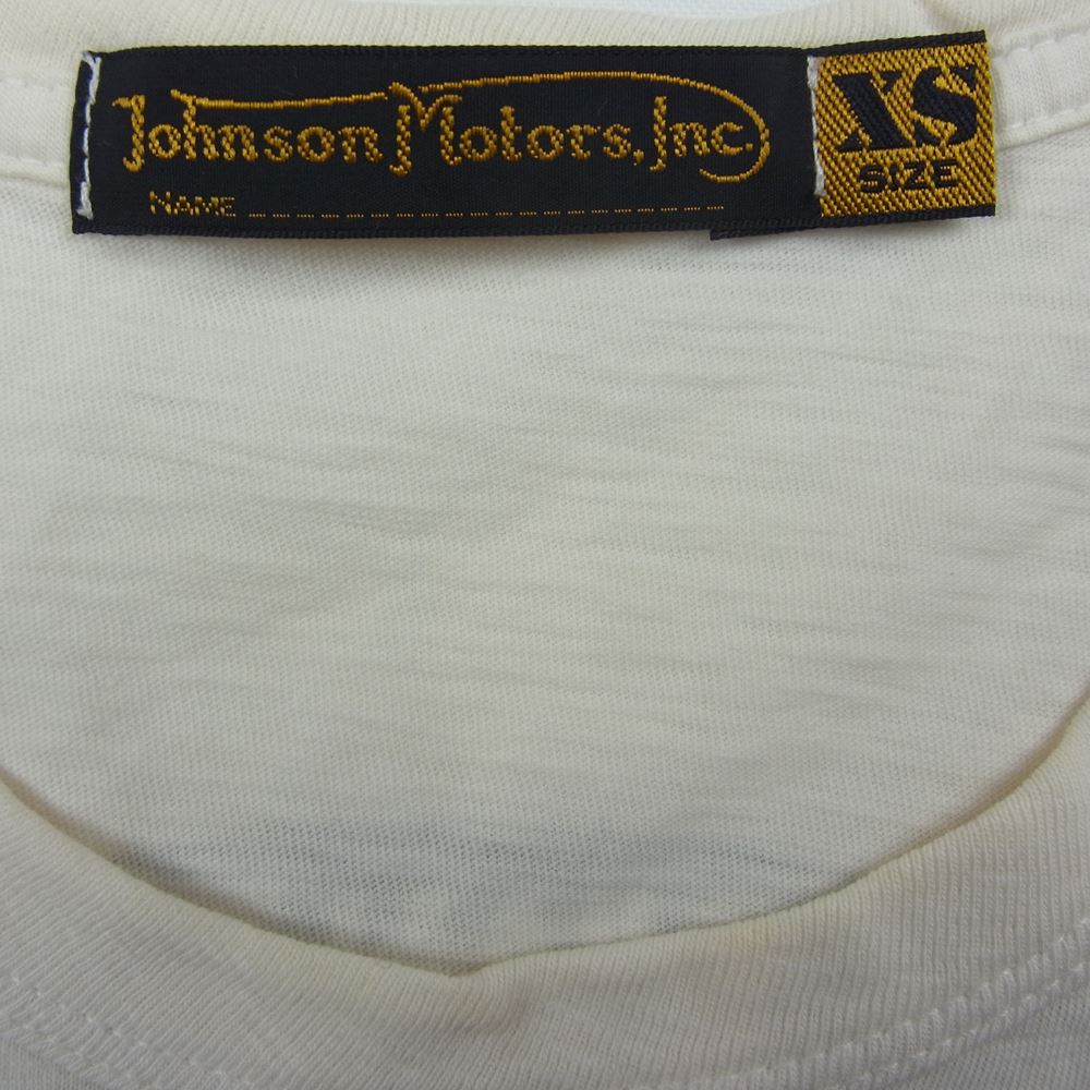 ジョンソンモータース PRINT TEE プリント Tシャツ オフホワイト系 XS【中古】
