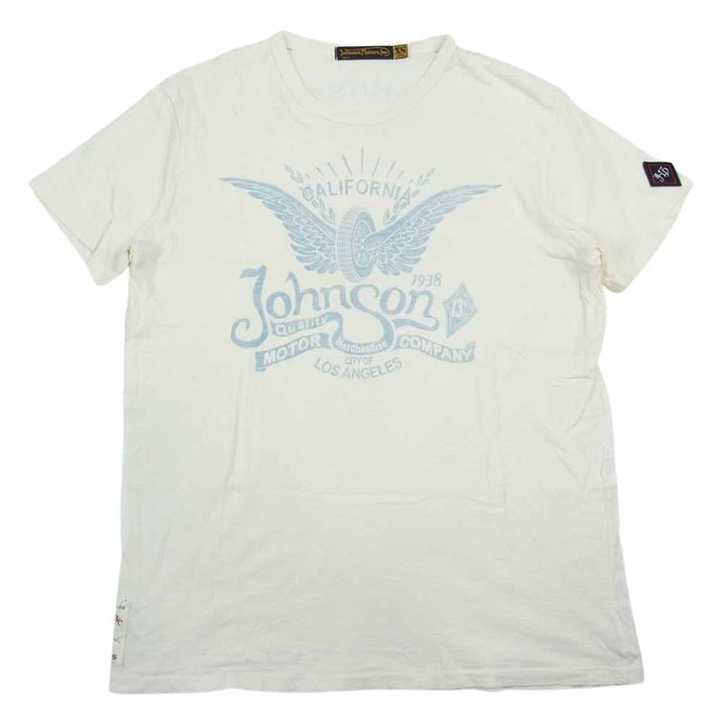 PRINT TEE プリント Tシャツ オフホワイト系 XS【中古】