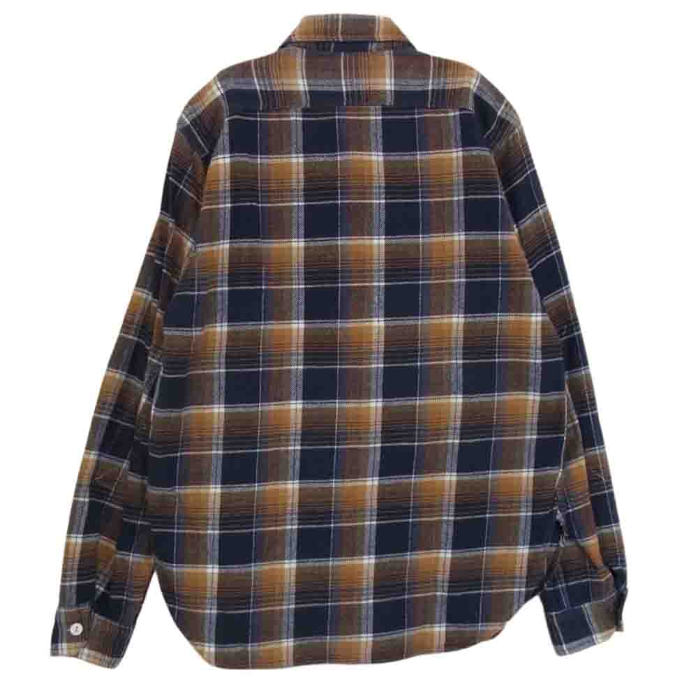 Engineered Garments エンジニアードガーメンツ 長袖 チェック ウール ネル シャツ ネイビー系 S【中古】