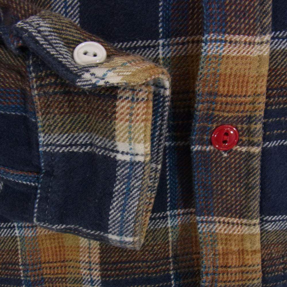 Engineered Garments エンジニアードガーメンツ 長袖 チェック ウール ネル シャツ ネイビー系 S【中古】