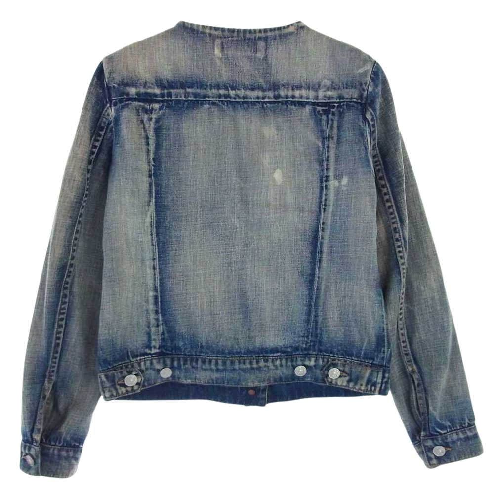 Paul Smith ポール・スミス PAUL USED加工 ノーカラー デニムジャケット Gジャン インディゴブルー系【中古】