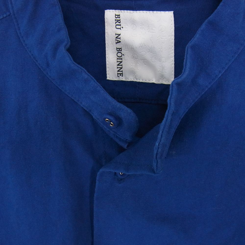 BRU NA BOINNE ブルーナボイン 936150 スタンドカラー SC スナフシャツ ブルー系 XS【中古】