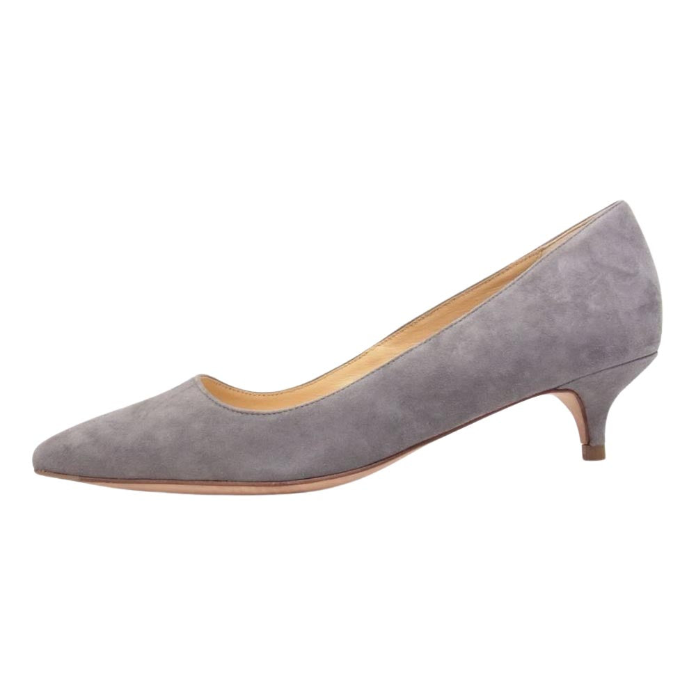 COLE HAAN コールハーン ポインテッドトゥ スエード パンプス  グレー系 5 1/2B【美品】【中古】
