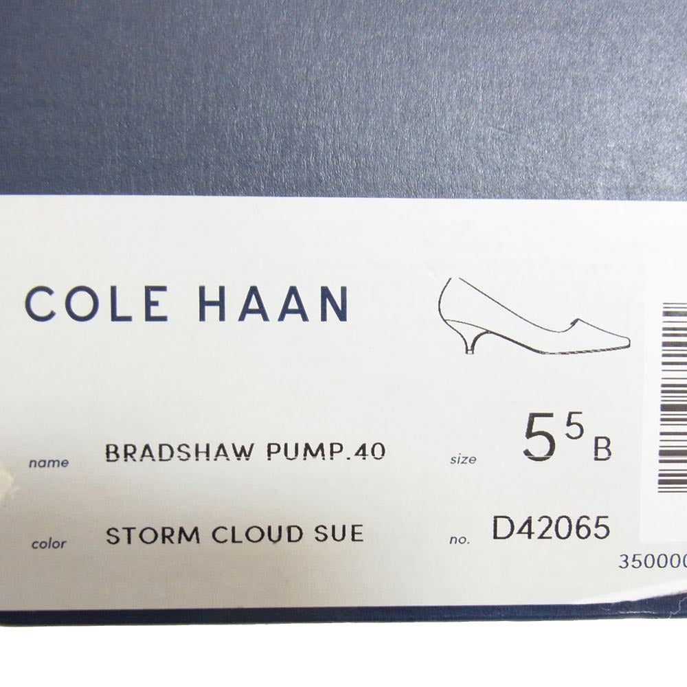 COLE HAAN コールハーン ポインテッドトゥ スエード パンプス  グレー系 5 1/2B【美品】【中古】