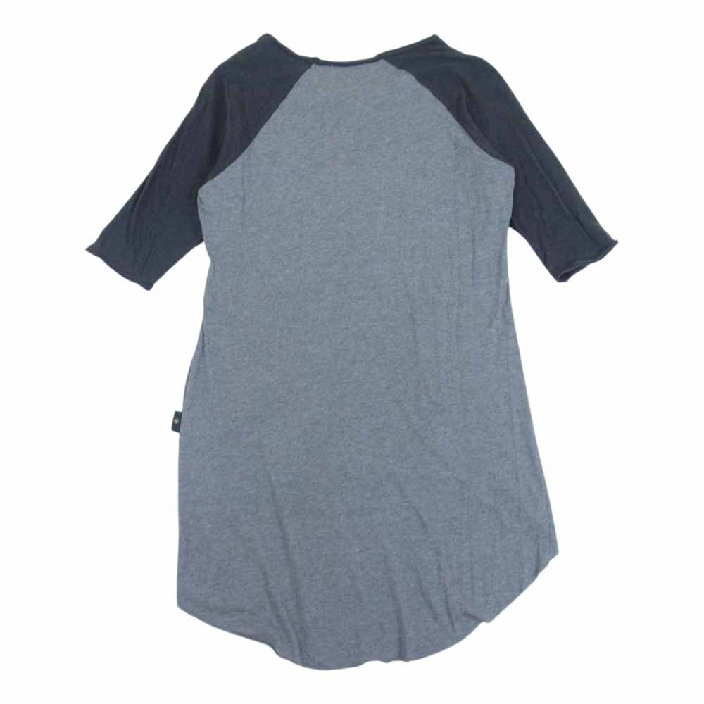 STUSSY ステューシー No4 プリント ラグラン スリーブ カットソー 七分丈 グレー系 S【中古】