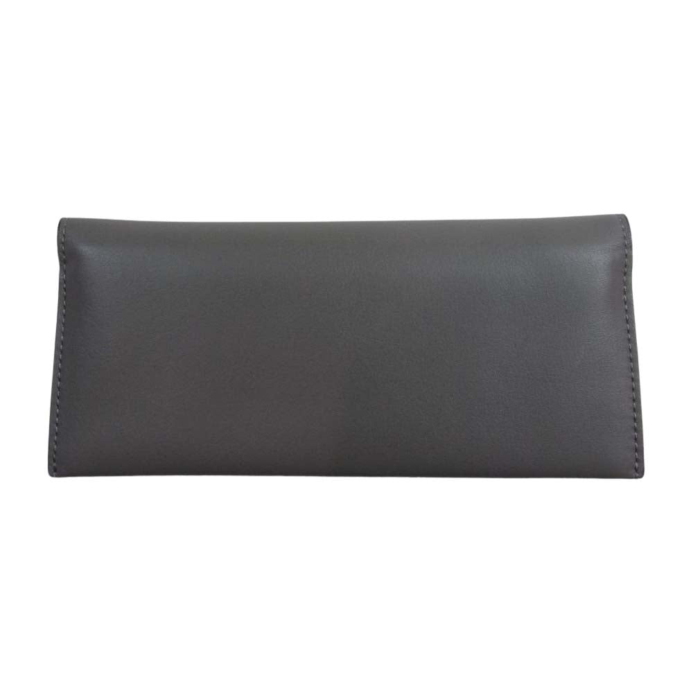 J&M Davidson ジェイアンドエムデヴィッドソン 10170 PLAIN FLAP WALLET プレーン フラップ ウォレット 長財布 グレー系【中古】