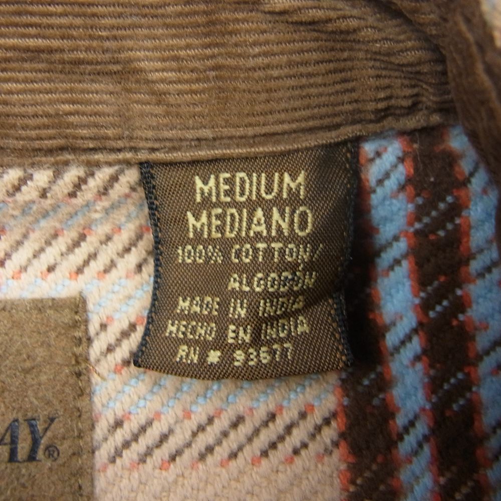 セントジョンズベイ フランネル チェック 長袖 シャツ ベージュ系 M【中古】