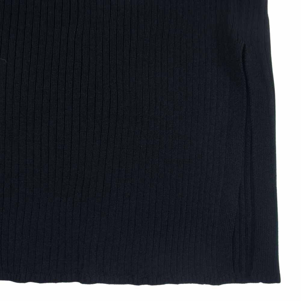 theory セオリー 01-7305730-050-902 ノースリーブ リブニット スリット ワンピース ブラック系 S【中古】