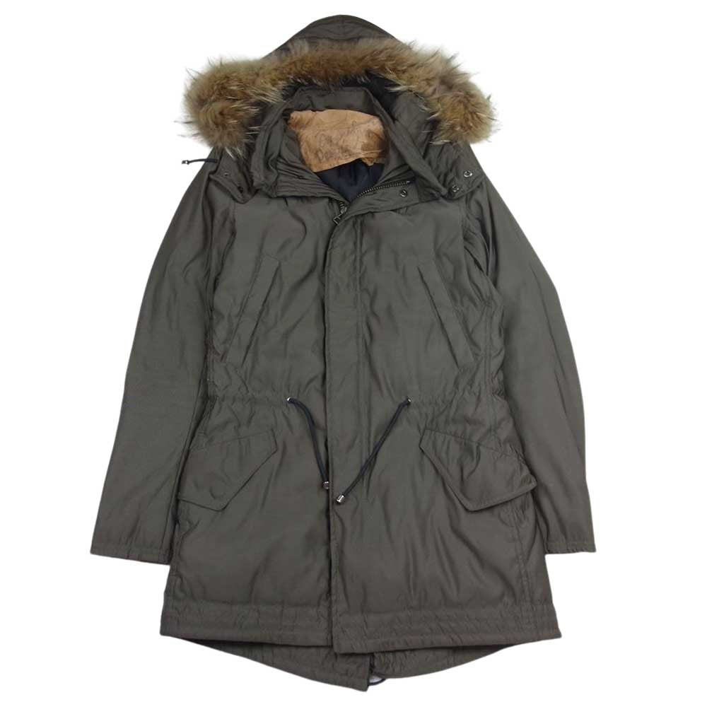 slowgun スロウガン ファー付 ダウン モッズ コート カーキ系 2【中古】