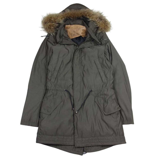 slowgun スロウガン ファー付 ダウン モッズ コート カーキ系 2【中古】