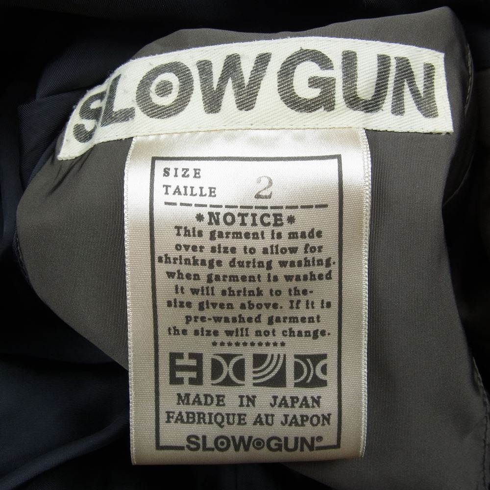 slowgun スロウガン ファー付 ダウン モッズ コート カーキ系 2【中古】
