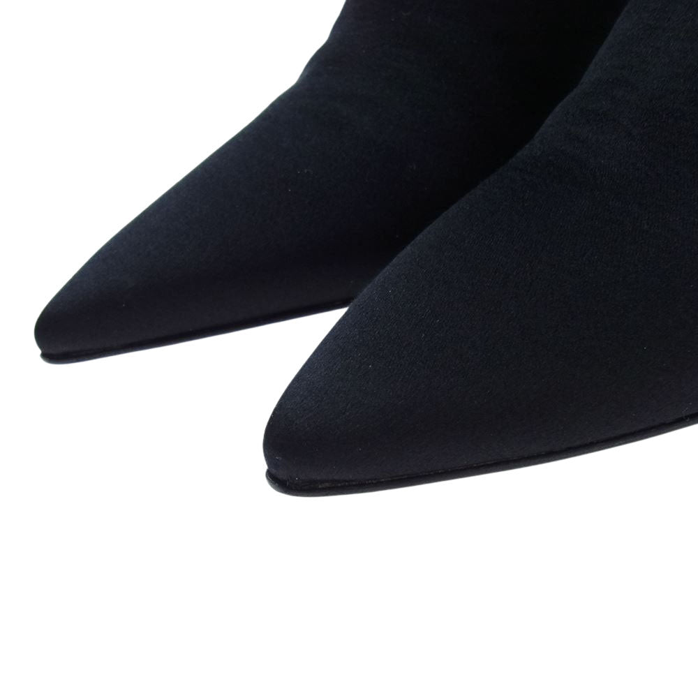 GIORGIO ARMANI ジョルジオアルマーニ XGD473  ヒール ロング ブーツ ブラック ブラック系 35.5【中古】