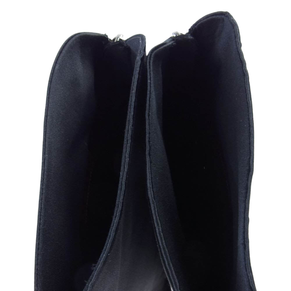 GIORGIO ARMANI ジョルジオアルマーニ XGD473  ヒール ロング ブーツ ブラック ブラック系 35.5【中古】