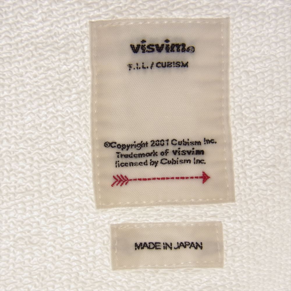 VISVIM ビズビム 0619905010003 JUMBO SWEAT CREW L/S SUB クルーネック ジャンボ スウェット サブ プリント ホワイト系 3【中古】