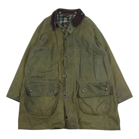 Barbour バブアー 英国製 3ワラント GAMEFAIR ゲームフェア オイルド ジャケット カーキ系 C40/108cm【中古】