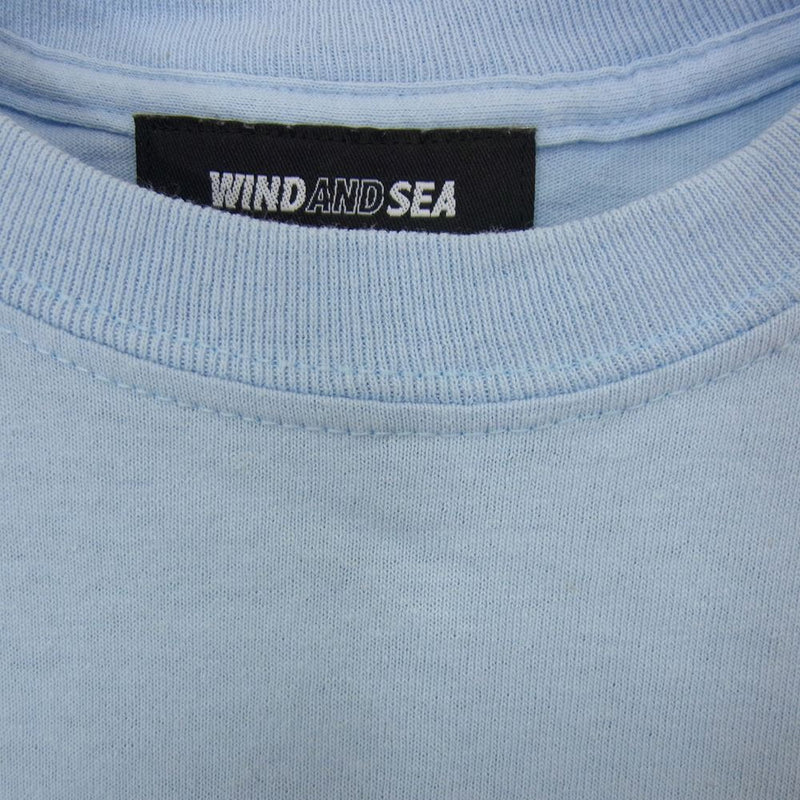 WIND AND SEA ウィンダンシー 21SS × 呪術廻戦 プリント 長袖 Tシャツ ライトブルー系 S【中古】