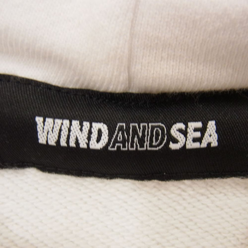 WIND AND SEA ウィンダンシー 21SS × 呪術廻戦 プリント スウェット パーカー ホワイト系 S【中古】