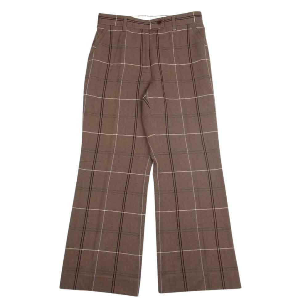 ACNE STUDIOS アクネストゥディオズ FN-WN-TROU000273 ヘリンボーン チェック トラウザー パンツ ブラウン系 36【美品】【中古】