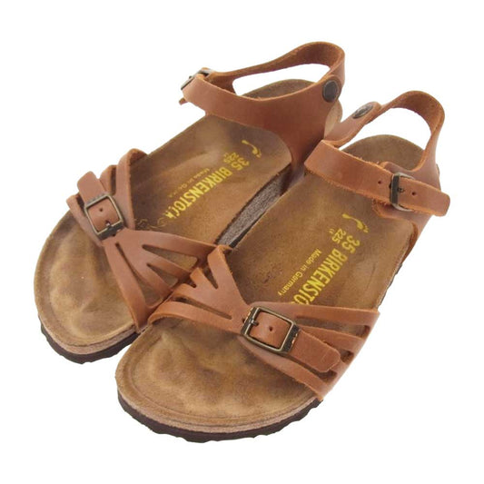 BIRKENSTOCK ビルケンシュトック BALI バリ アンクル ストラップ サンダル ブラウン系 22.5cm【中古】
