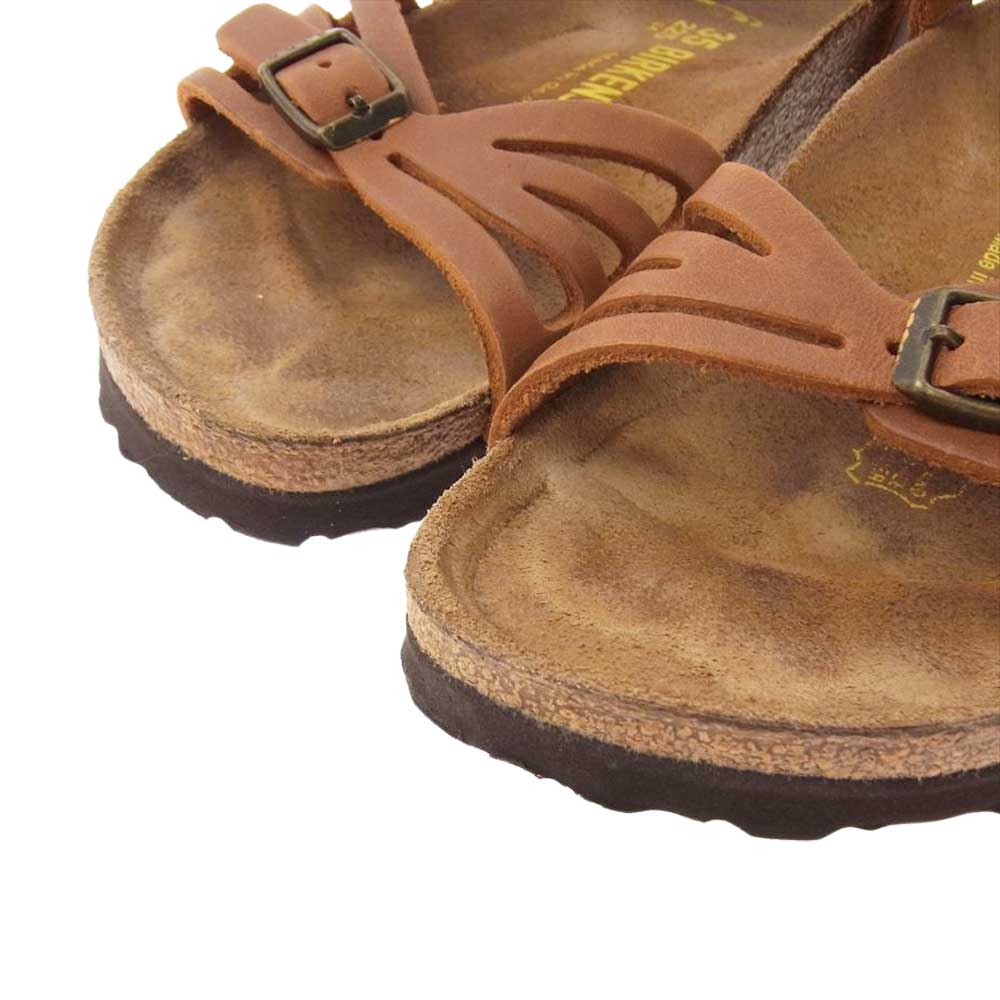BIRKENSTOCK ビルケンシュトック BALI バリ アンクル ストラップ サンダル ブラウン系 22.5cm【中古】