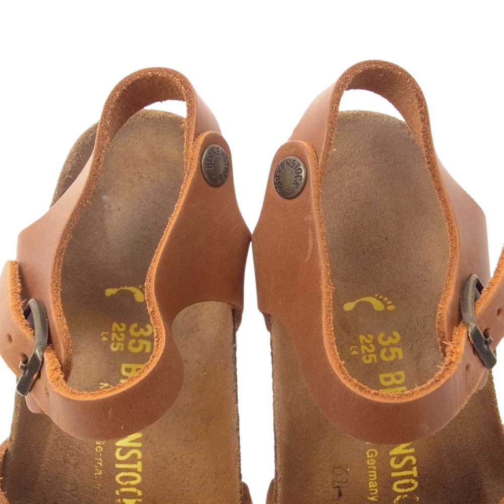 BIRKENSTOCK ビルケンシュトック BALI バリ アンクル ストラップ サンダル ブラウン系 22.5cm【中古】
