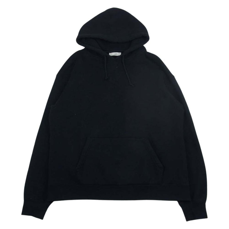 アンフィル OEFL-UW218  cotton terry parka コットンテリー ワイド フーディー スウェット パーカー ブラック系 3【中古】