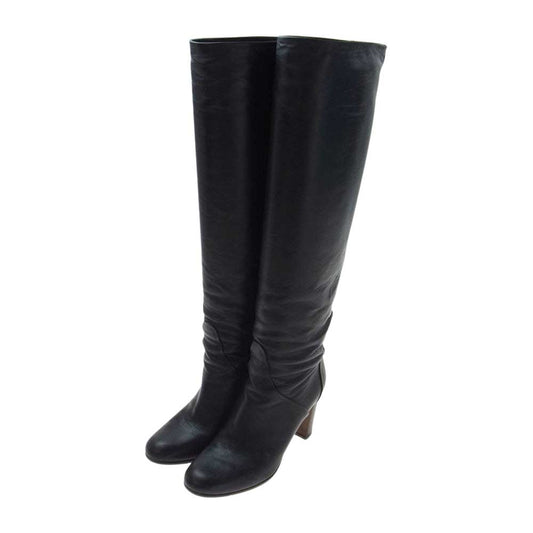 ベロクオイオ レザー ヒール ロングブーツ ブラック系 36【中古】