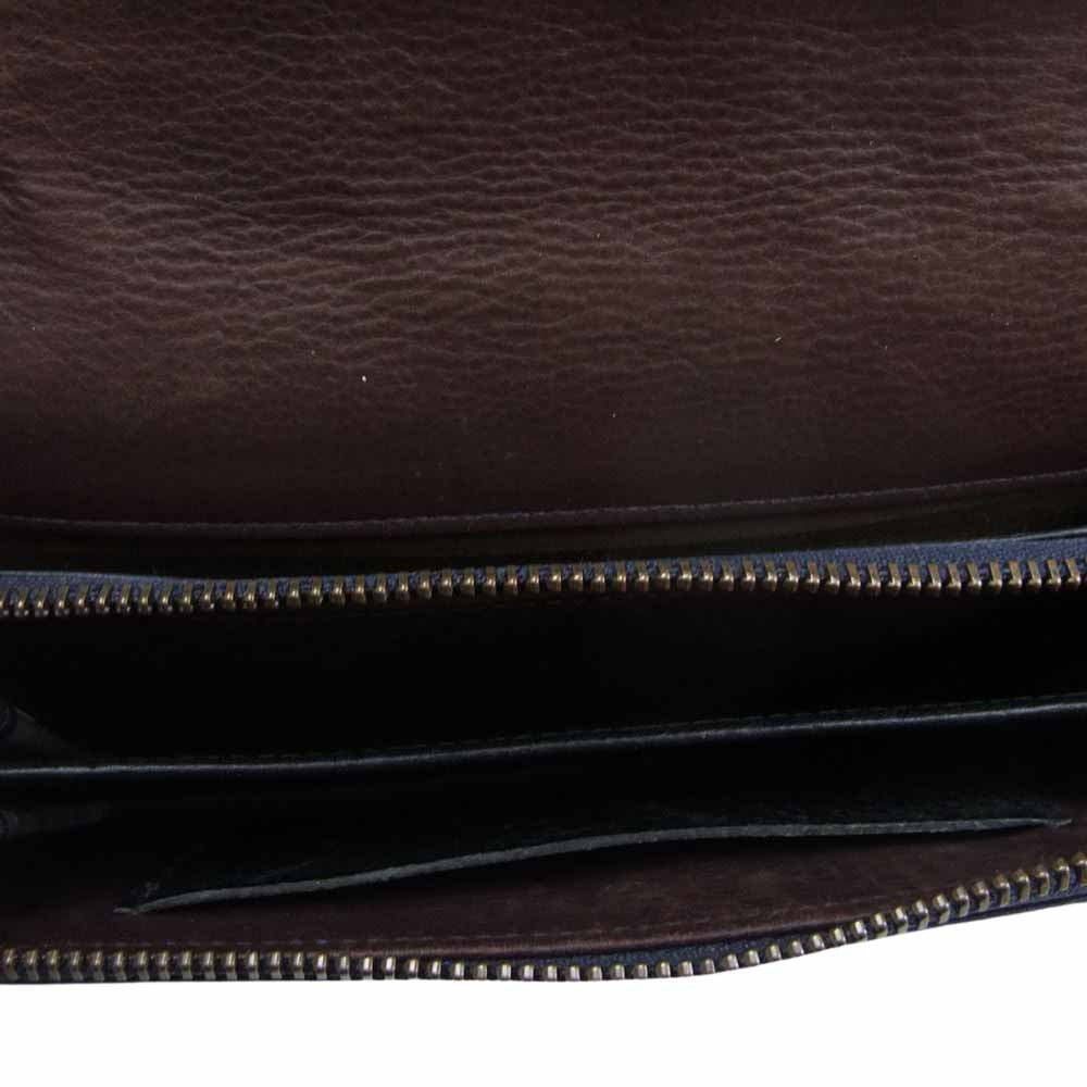 ゲンテン ショルダー付 レザー 財布  ブラック系【中古】