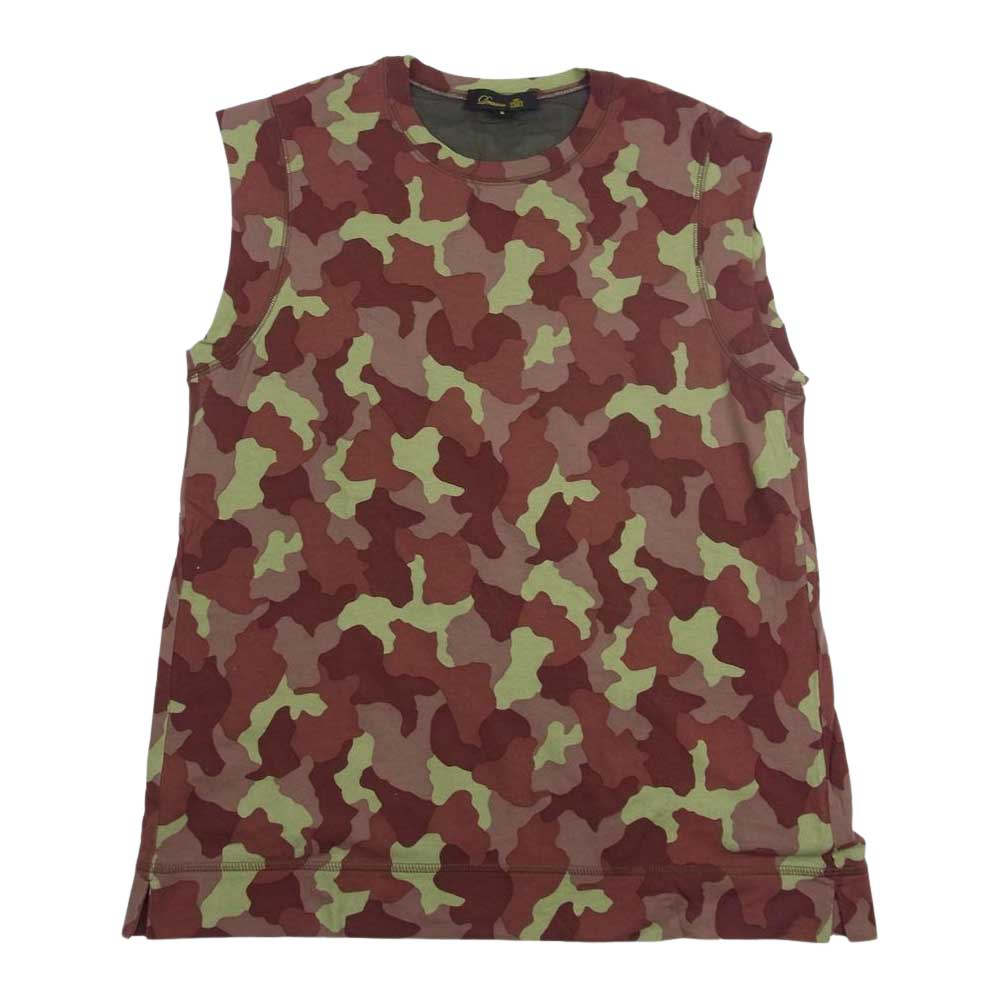 Drawer ドゥロワー CAMO カモフラ プリント ノースリーブ カットソー ブラウン系 2【中古】