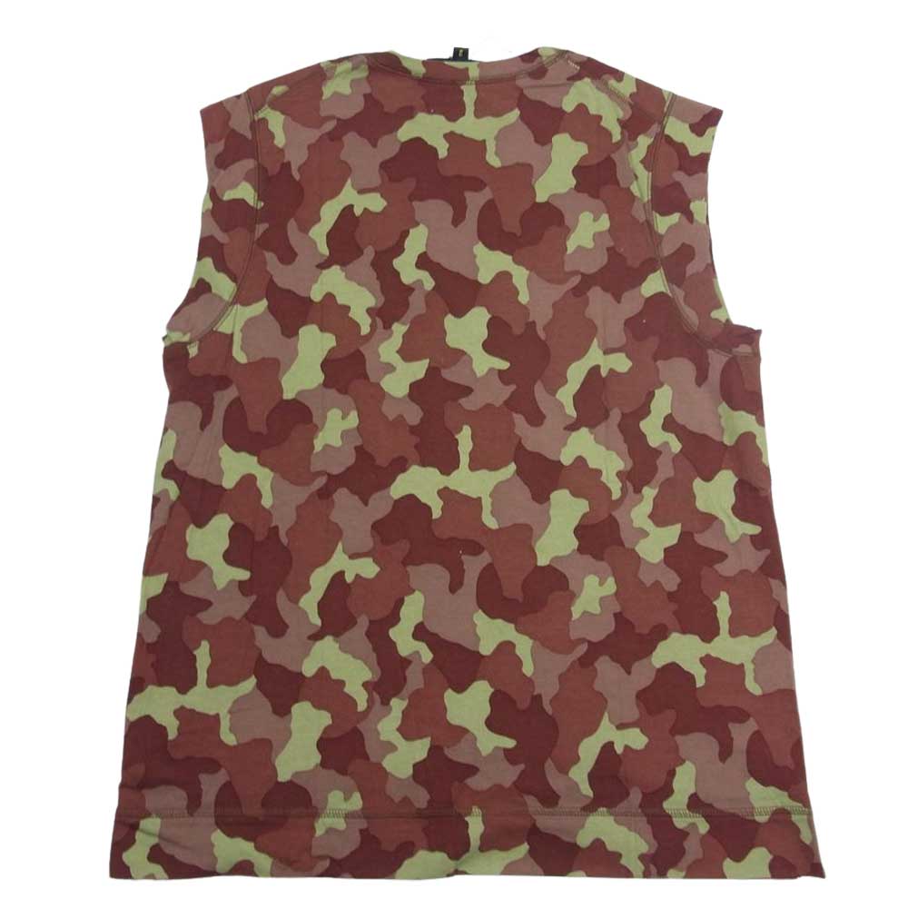 Drawer ドゥロワー CAMO カモフラ プリント ノースリーブ カットソー ブラウン系 2【中古】
