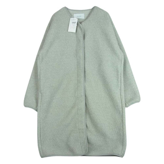 ルヴァンスフル 21w-j032 ブラッシュ パイル パイピング コート 中国製 グレー系 F【美品】【中古】