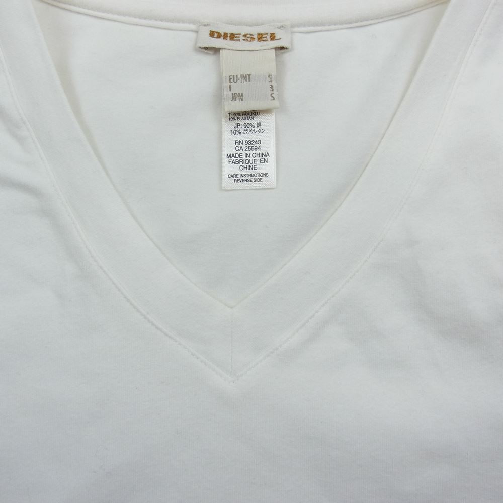 【極美品】DIESEL ディーゼル ロゴ プリント Vネック Tシャツ size 2XL XXL 大きいサイズ ☆DIESEL ディーゼル プリント ロゴ Tシャツ Ｖネック 半袖&frasl;メンズ&frasl;M