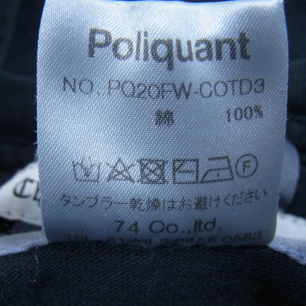 ポリクアント 20AW PQ20FW-COTD3 Children of the discordance チルドレン オブ ザ ディスコーダンス ポケット付き 半袖 Tシャツ ブラック系 2【中古】