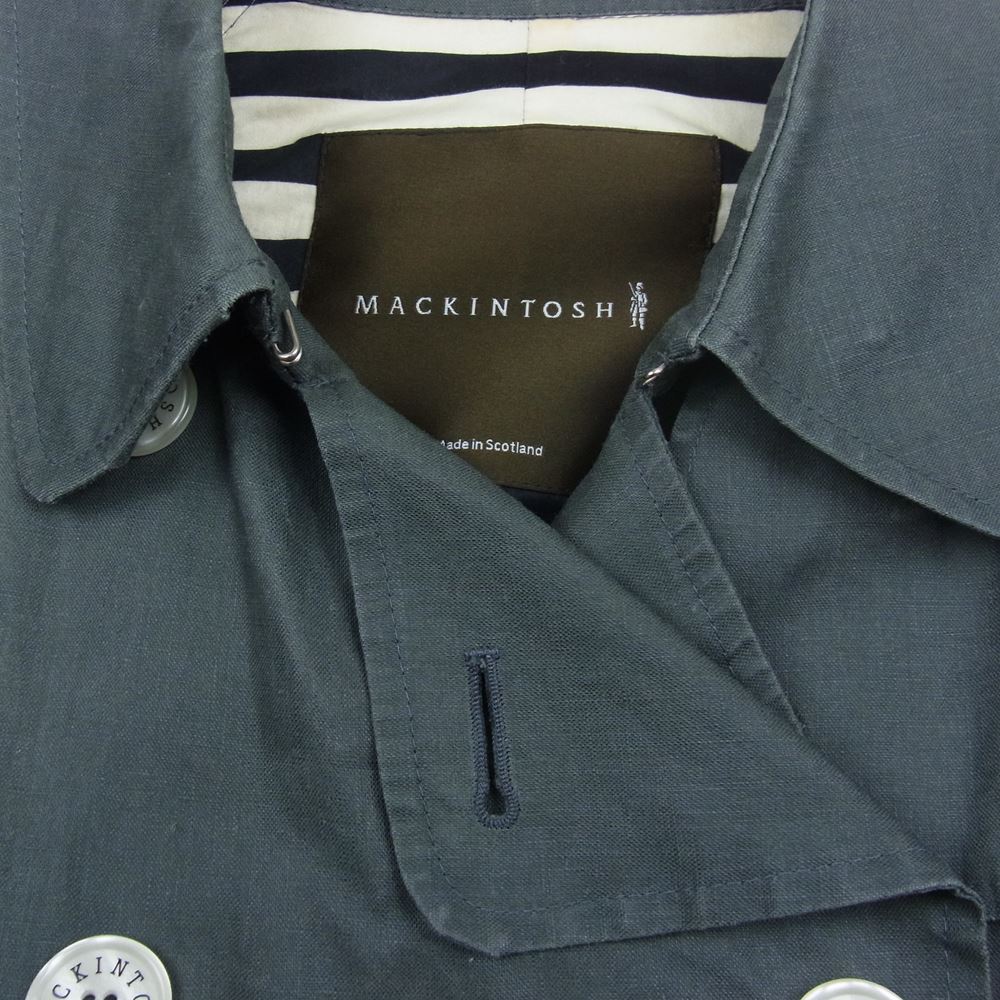 Mackintosh マッキントッシュ NO.YB リネン ベルテッド トレンチコート カーキ系 34【中古】