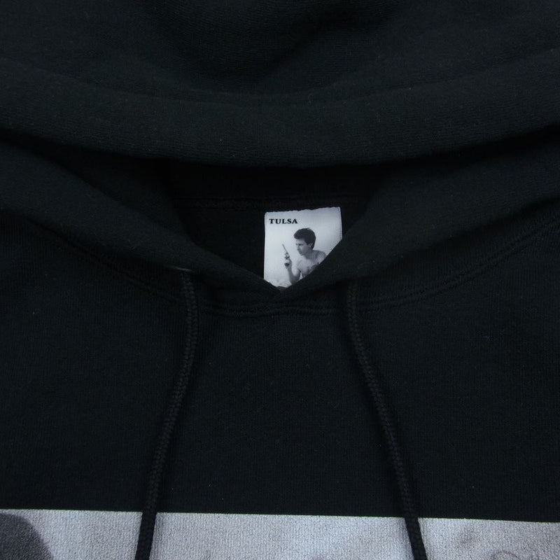 WACKO MARIA ワコマリア LARRY CLARK TULSA HEAVY WEIGHT PULLOVER HOODED SWEAT SHIRT TYPE-1 パーカー ブラック系 XS【中古】