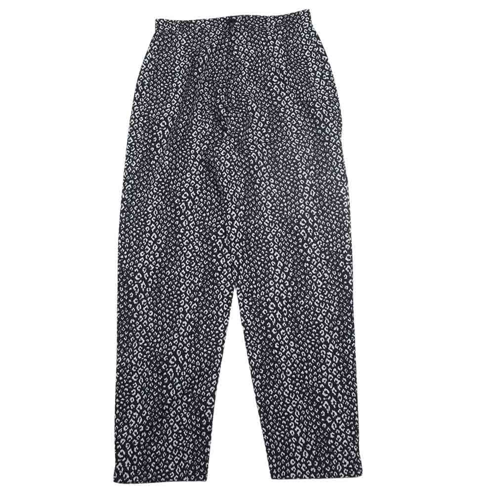 MAX MARA マックスマーラ 白タグ イタリア製 シルク100% 総柄 パンツ　 ブラック系 38【中古】