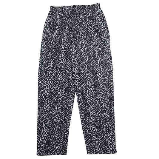 MAX MARA マックスマーラ 白タグ イタリア製 シルク100% 総柄 パンツ　 ブラック系 38【中古】