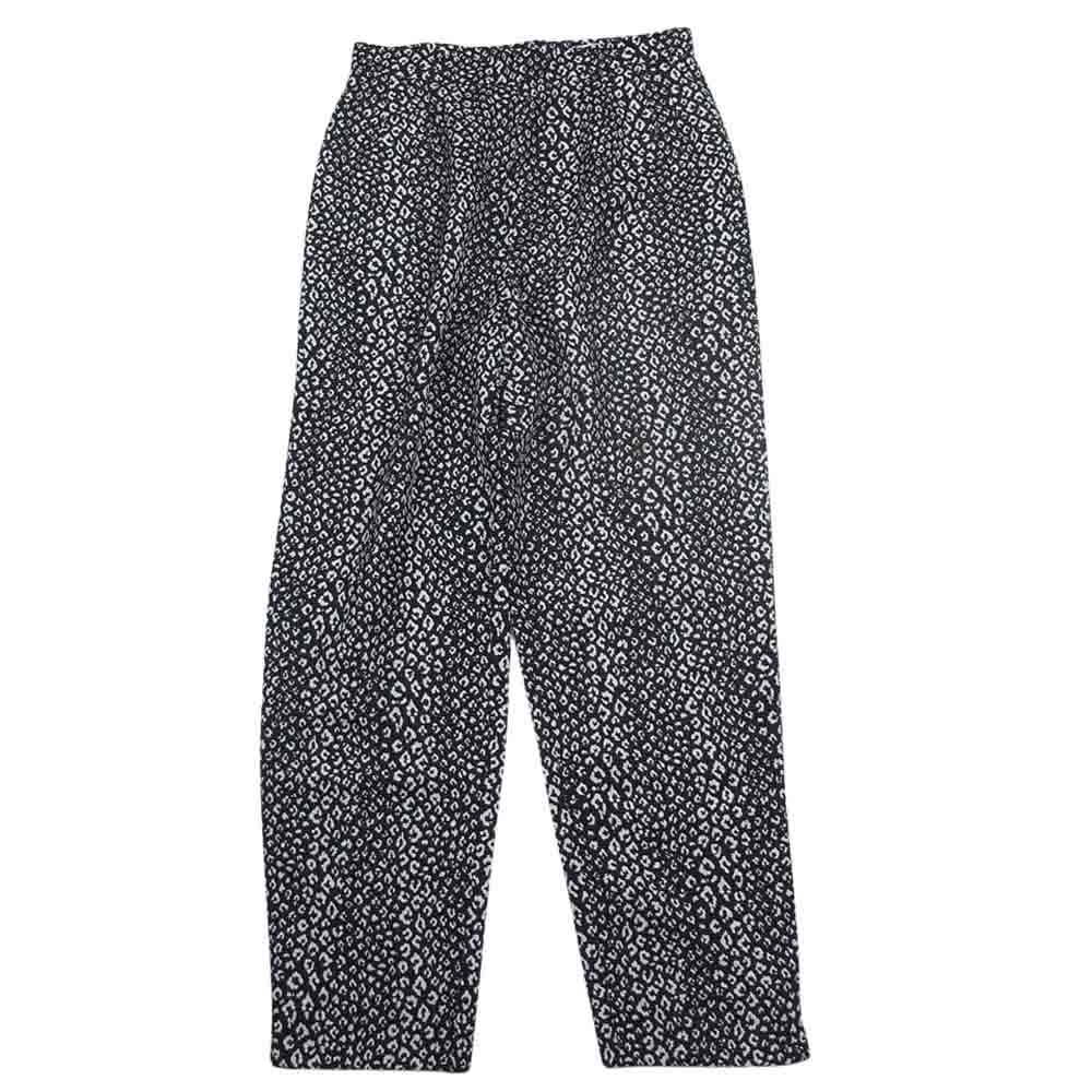 MAX MARA マックスマーラ 白タグ イタリア製 シルク100% 総柄 パンツ　 ブラック系 38【中古】