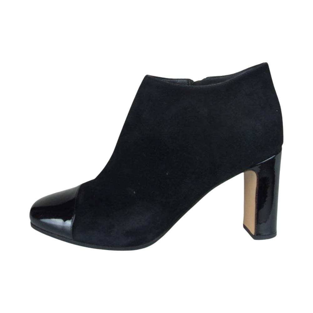MAX MARA マックスマーラ スエード エナメル切替 ヒール ブラック系 36【中古】