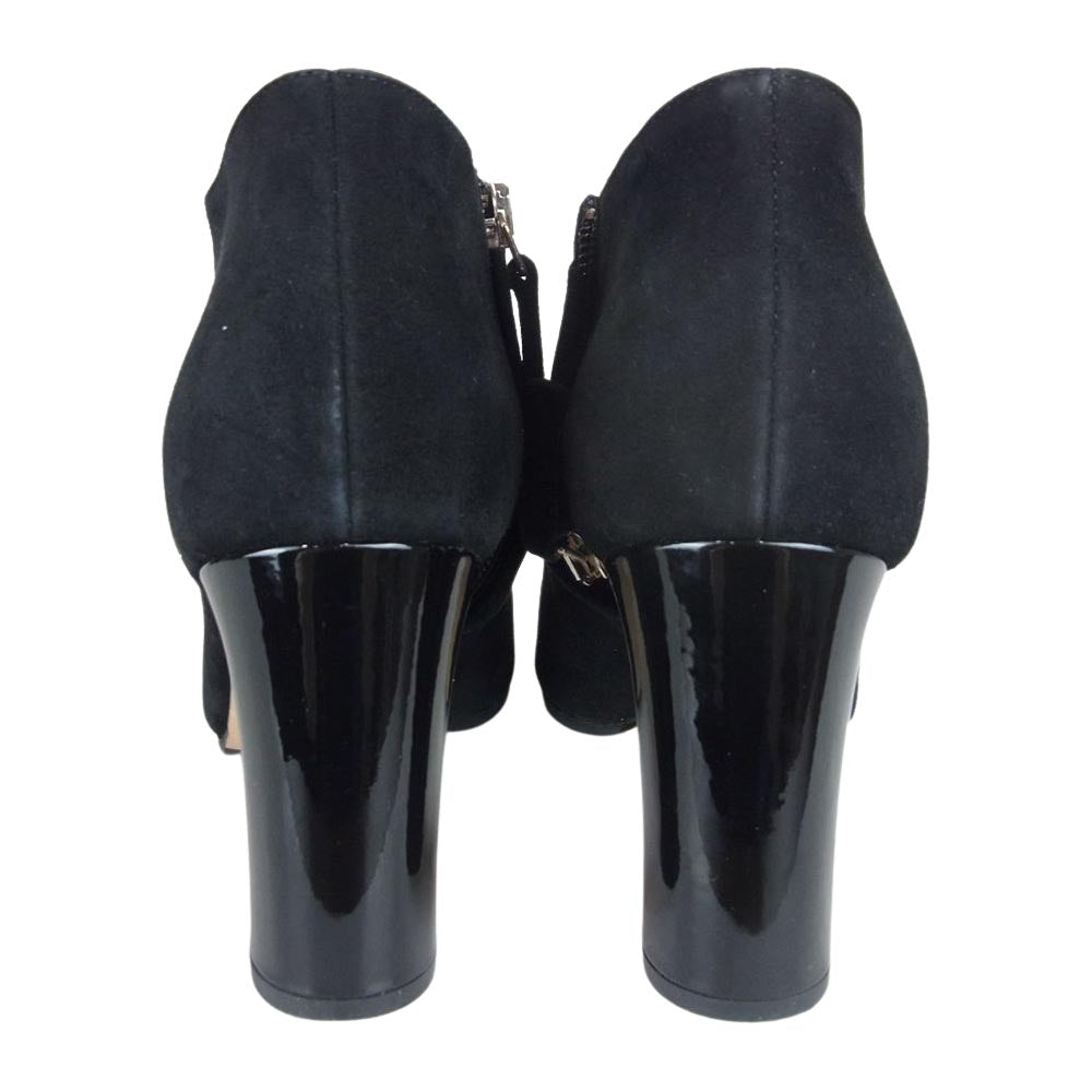 MAX MARA マックスマーラ スエード エナメル切替 ヒール ブラック系 36【中古】