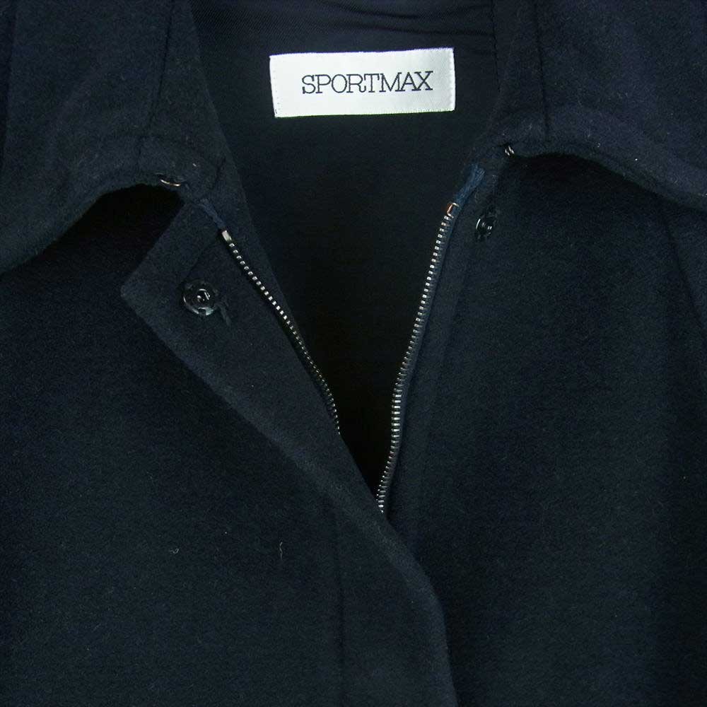 MAX MARA マックスマーラ SPORT MAX スポーツ マックス ウール コート イタリア製 ダークネイビー系 34【中古】