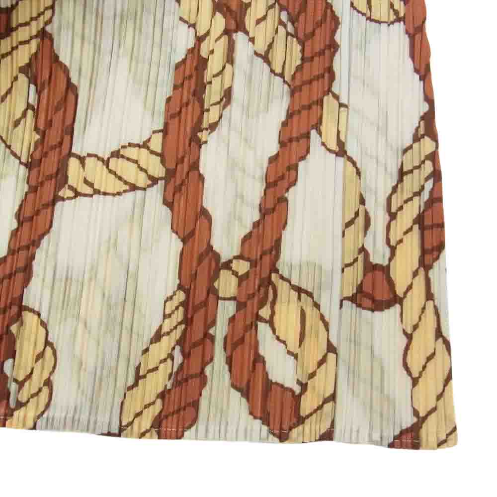 PLEATS PLEASE プリーツプリーズ イッセイミヤケ PP81-JH863 プリーツ加工 ロープ総柄 ノースリーブ ワンピース ドレス マルチカラー系 3【中古】