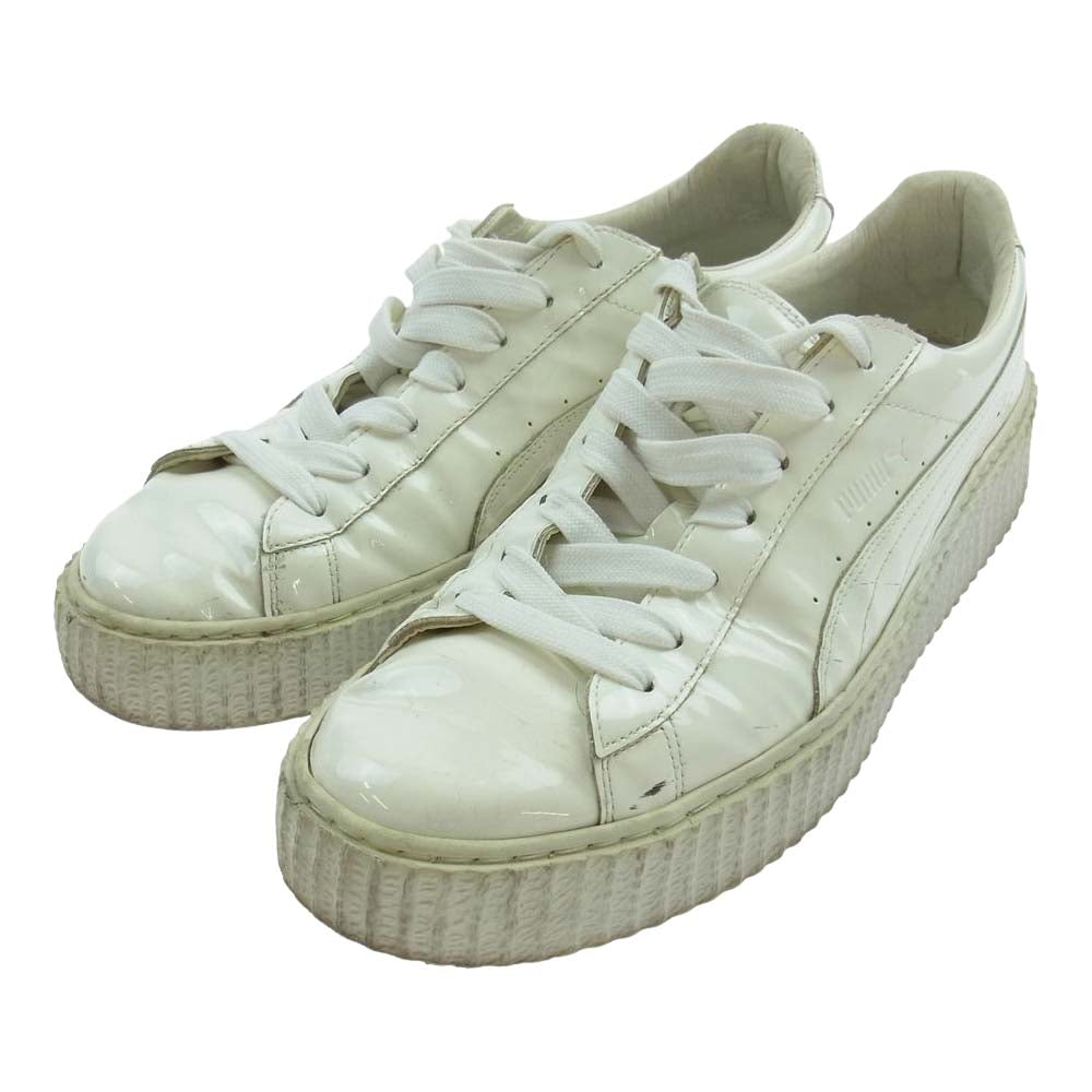 PUMA プーマ 363275-01 × Rihanna  Creepers Fenty Glossy リアーナ クリーパーズ フェンティ グロッシー ローカット スニーカー  ホワイト系 30.0cm【中古】