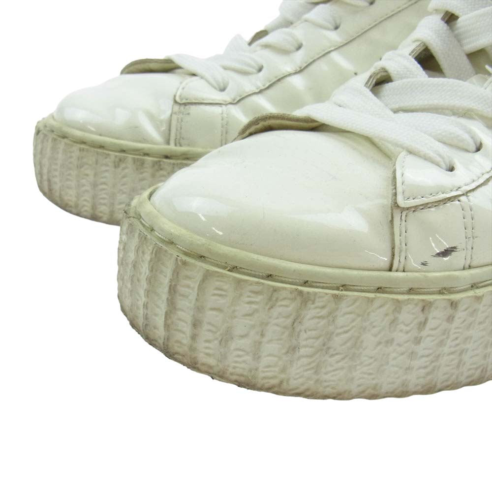 PUMA プーマ 363275-01 × Rihanna  Creepers Fenty Glossy リアーナ クリーパーズ フェンティ グロッシー ローカット スニーカー  ホワイト系 30.0cm【中古】