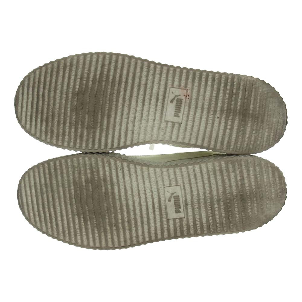 PUMA プーマ 363275-01 × Rihanna  Creepers Fenty Glossy リアーナ クリーパーズ フェンティ グロッシー ローカット スニーカー  ホワイト系 30.0cm【中古】