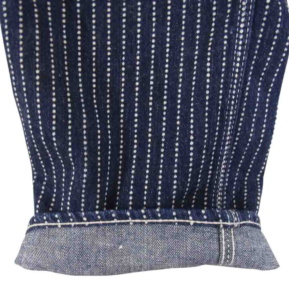 THE FLAT HEAD ザフラットヘッド ウォバッシュストライプ ペインター パンツ インディゴブルー系 26【中古】