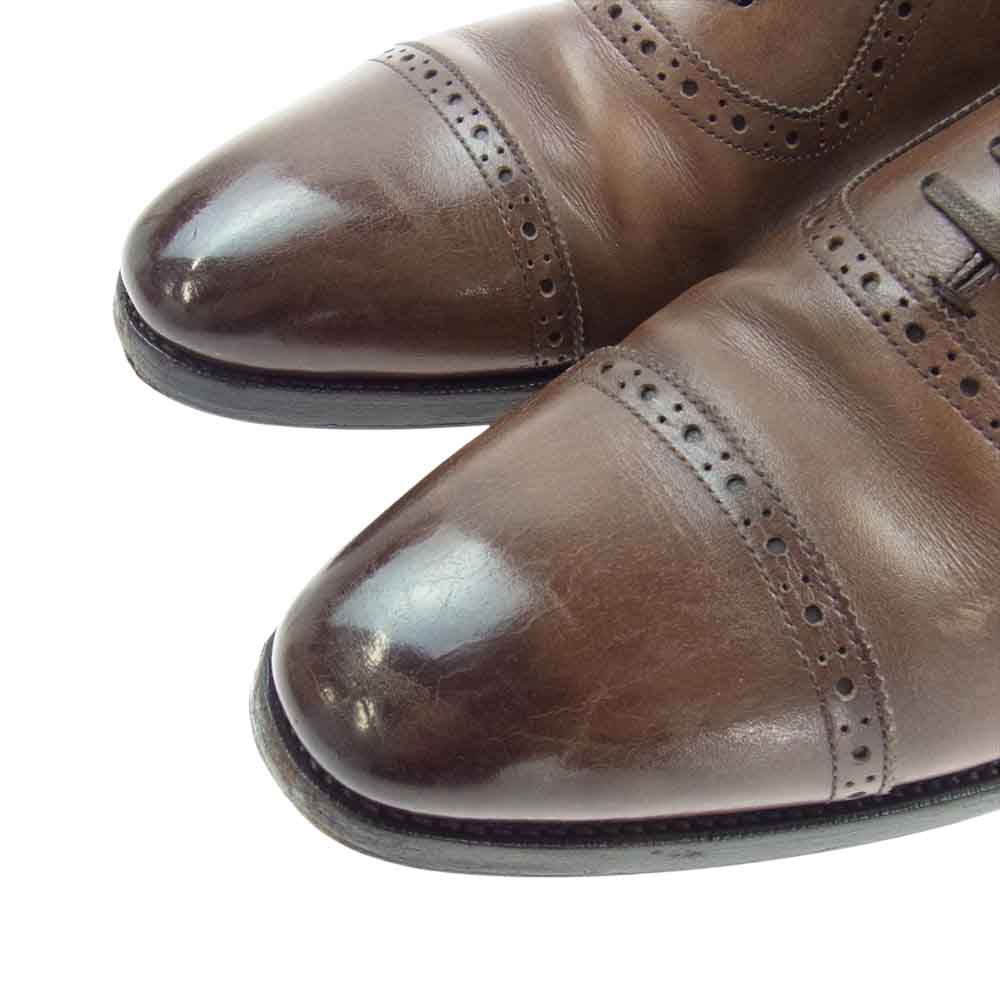 オリエンタルシューズ パンチド キャップ トゥ 6アイレット シューズ ブラウン系 55【中古】